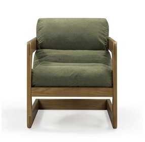 Palma Forrest Green Performance Fabric Upholstered Accent Chair