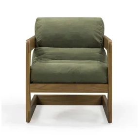 Palma Forrest Green Performance Fabric Upholstered Accent Chair