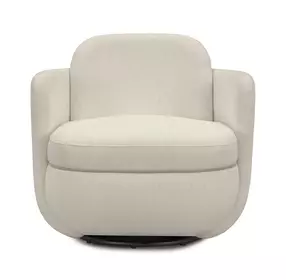Wolfie Cream Performance Fabric Upholstered Swivel Accent Chair