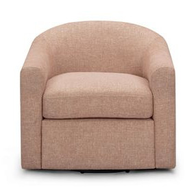Thao Blush Upholstered Swivel Accent Chair