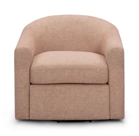 Thao Blush Upholstered Swivel Accent Chair