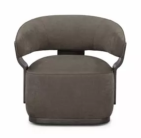 Madison Mink Performance Fabric Upholstered Swivel Accent Chair