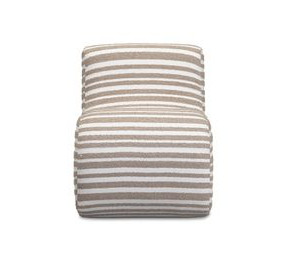 Senna Taupe and White Upholstered Accent Chair