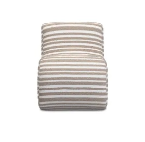 Senna Taupe and White Upholstered Accent Chair
