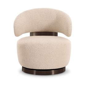 Austin Cream Gray Performance Fabric Upholstered Swivel Accent Chair