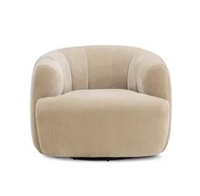 Jasmine Oat Upholstered Swivel Accent Chair