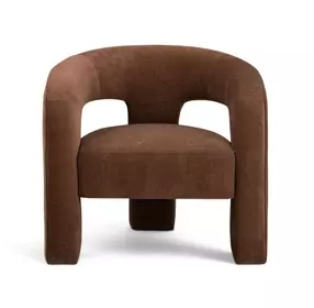 Malone Rust Performance Chenille Upholstered Accent Chair