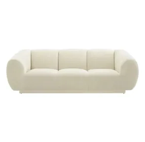 Emmet Cream Velvet 90" Sofa