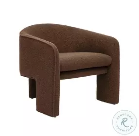 Marla Chocolate Brown Boucle Accent Chair