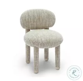 Manu Beige Nubby Performance Fabric Side Chair