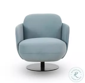 Solange Blue Shadow Velvet Swivel Chair
