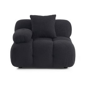 Calliope Black Modular Corner Chair