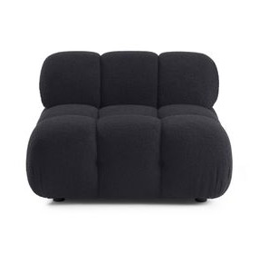 Calliope Black Modular Armless Chair
