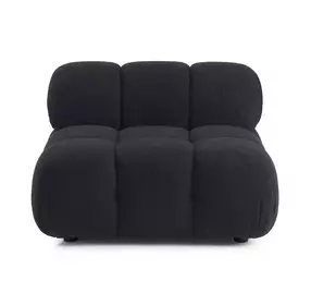 Calliope Black Modular Armless Chair