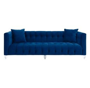 Bea Navy Velvet 91" Sofa