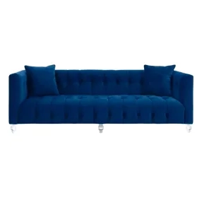 Bea Navy Velvet 91" Sofa