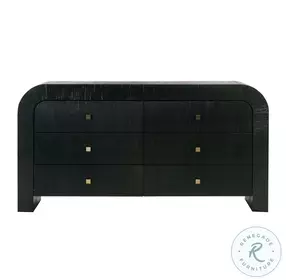 Hump Black 6 Drawer Dresser