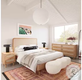 Carmen Natural Ash Cane Panel Bedroom Set