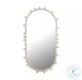 Bubbles Ivory Large Oval Wall Mirror