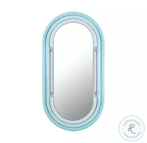 Neon Blue Wall Mirror
