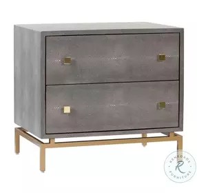Pesce Textured Shagreen Nightstand