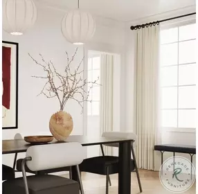 Akola Black Oak Rectangular Dining Room Set