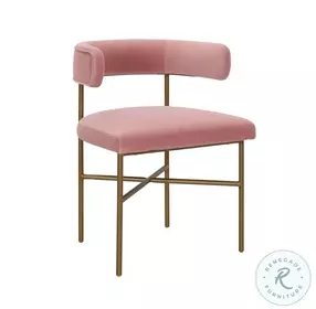 Kim Blush Performance Velvet Chair