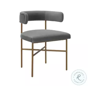 Kim Grey Performance Velvet Chair