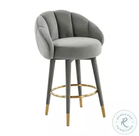 Myla Light Grey Swivel Counter Height Stool