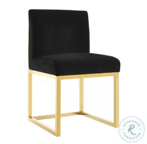 Haute Black Velvet Chair