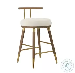Juniper Cream Velvet Counter Height Stool