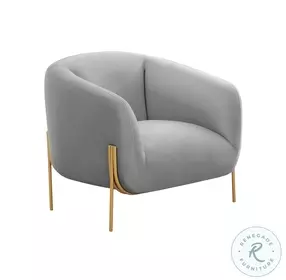 Kandra Grey Velvet Accent Chair by Inspire Me Home Decor