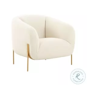 Kandra Cream Shearling Accent Chair by Inspire Me Home Decor