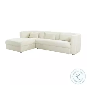 Callie Cream Velvet LAF Sectional