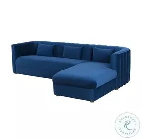 Callie Navy Velvet RAF Sectional