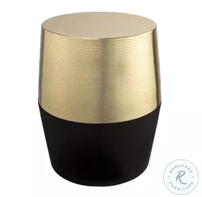 Jadran Black and Gold Stool