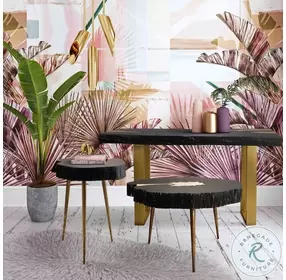 Timber Black and Brass Occasional Table Set