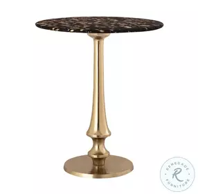 Gold Goathide Side Table