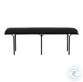 Bryn Black Linen Bench