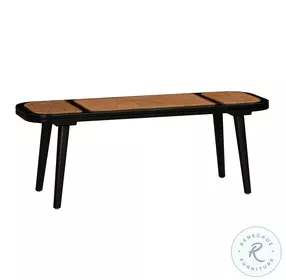 Emilia Cane Black And Brown Bench