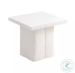 Kayla White Concrete Side Table