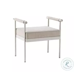 Diva Cream Velvet Bench