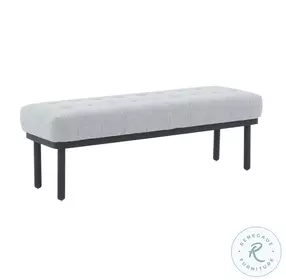 Olivia Grey Boucle Bench
