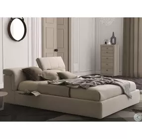 Tower Beige Queen Storage Platform Bed