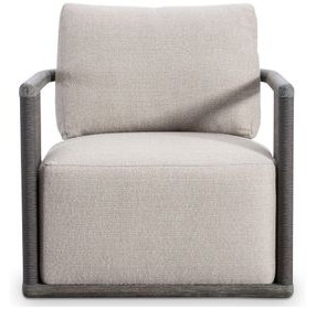 Andros Beige Upholstered Outdoor Swivel Accent Chair