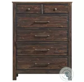 Transitions Two Toned Driftwood and Sable 6 Drawer Chest