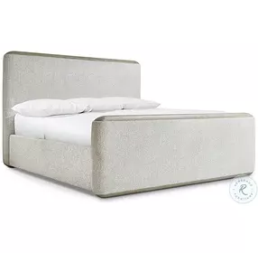 Arcadia Clay Upholstered King Panel Bed