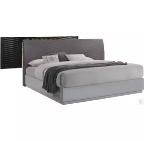 Tribeca Black and Grey King Platform Bed