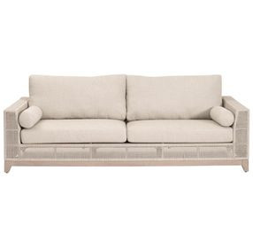 Tropez Beige Performance Fabric Outdoor 90" Sofa