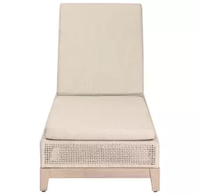 Tropez Beige Performance Fabric Outdoor Chaise Lounge